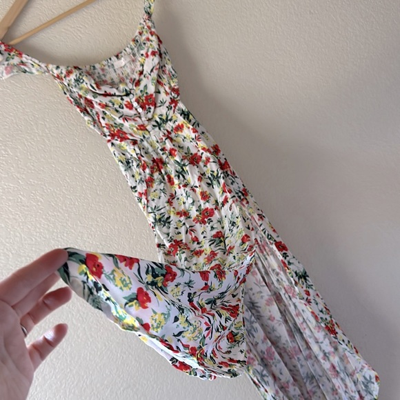 Lulus Easy on the Eyes Cream Floral Print Off-the-Shoulder Maxi Dress - Picture 10 of 12